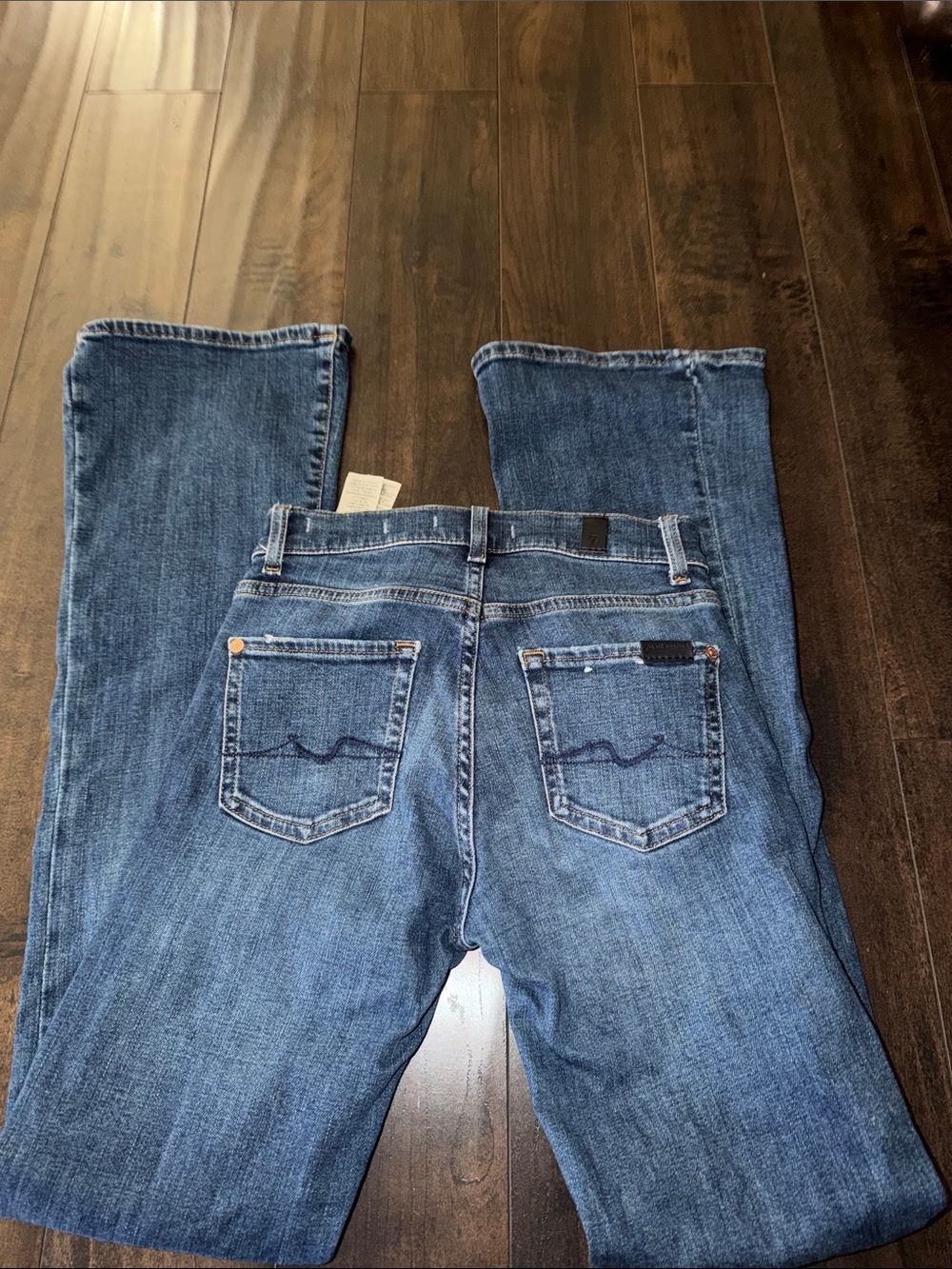 7 For All Mankind Women's Boot Cut Jeans in Medium Blue